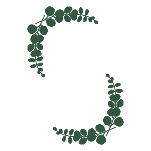 Diseño de marco floral con hojas verdes para una decoración minimalista. Diseño PNG