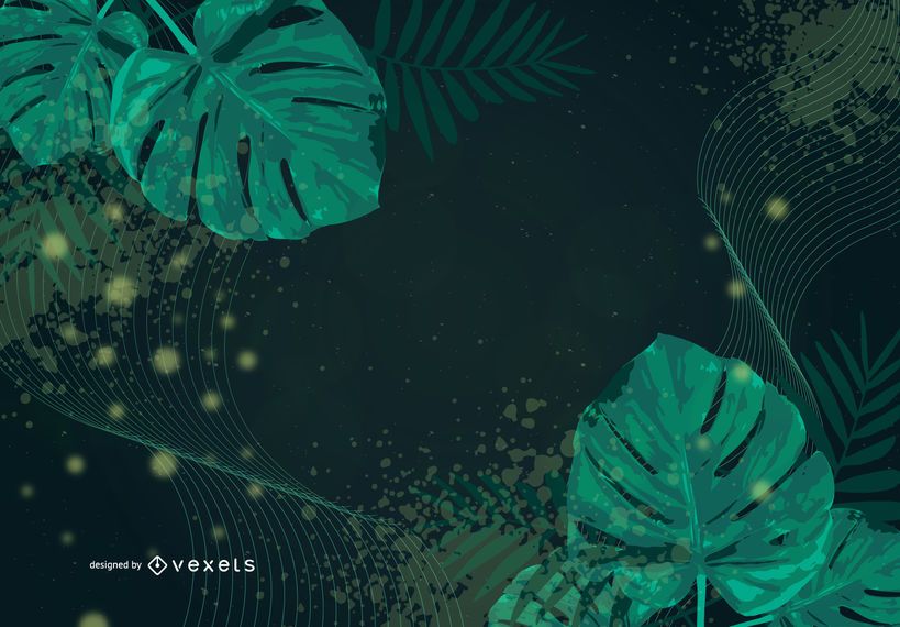 Fondo floral abstracto del vector del remolino verde Fondo floral abstracto del vector del remolino verde
