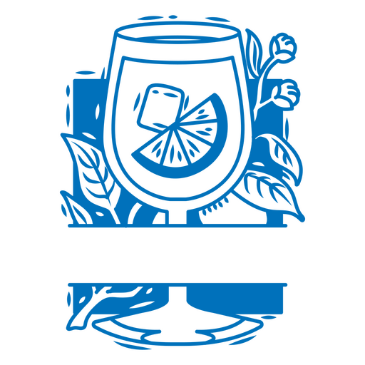 Erfrischende Cocktailillustration mit Zitrusdesign PNG-Design