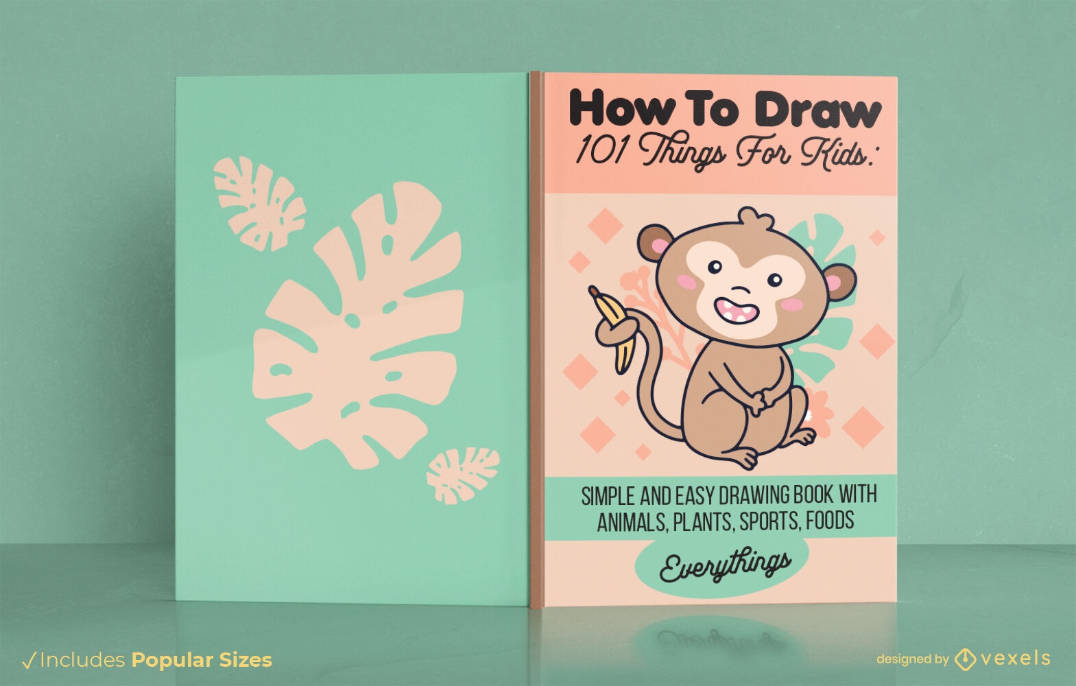 Diseño de portada de guía de dibujo de animales.