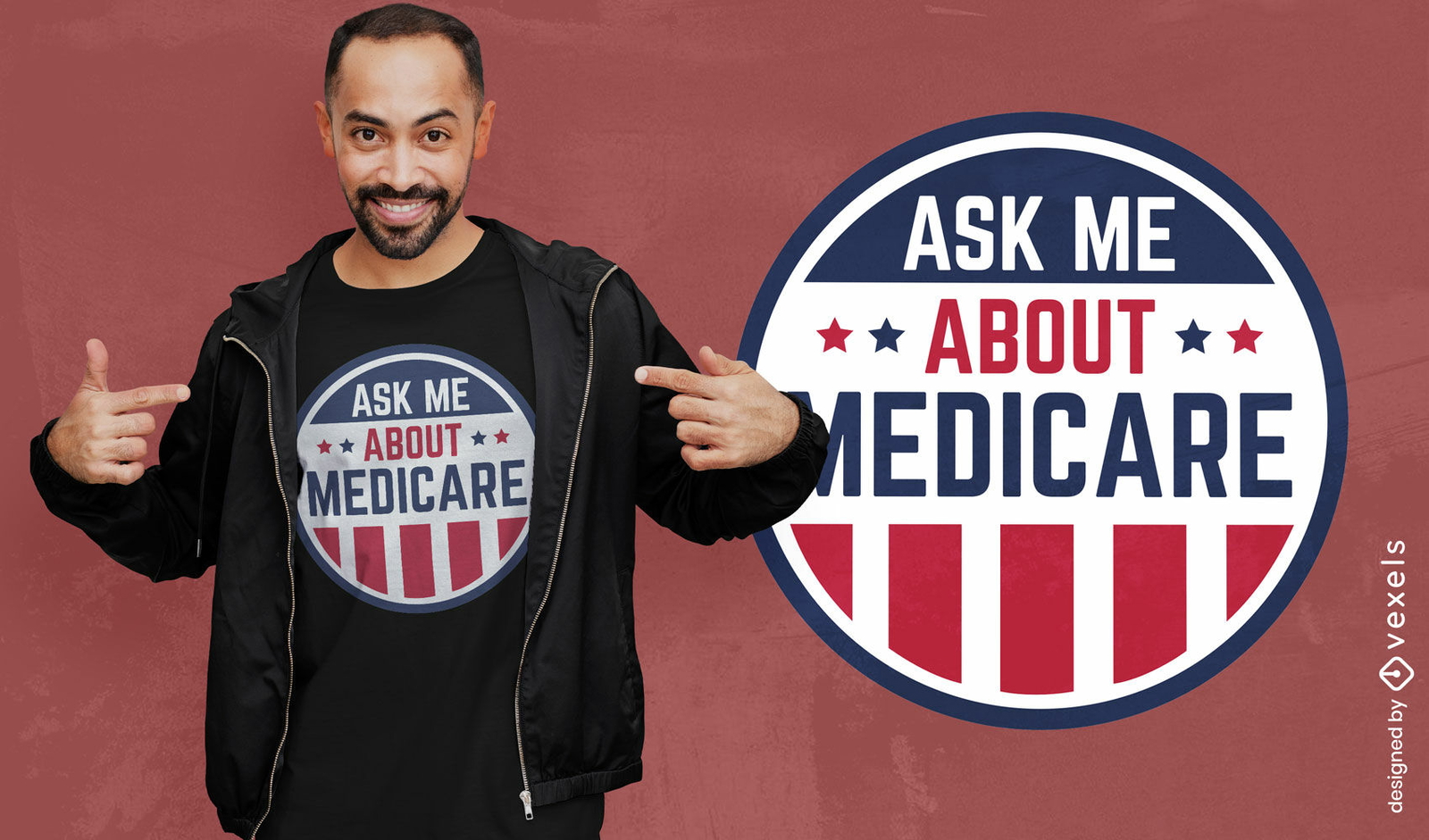 Design de camisetas com informa??es do Medicare