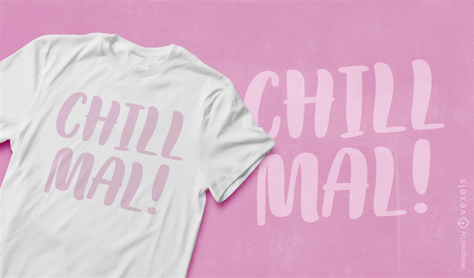 Diseño de camiseta con cita rosa relajante.