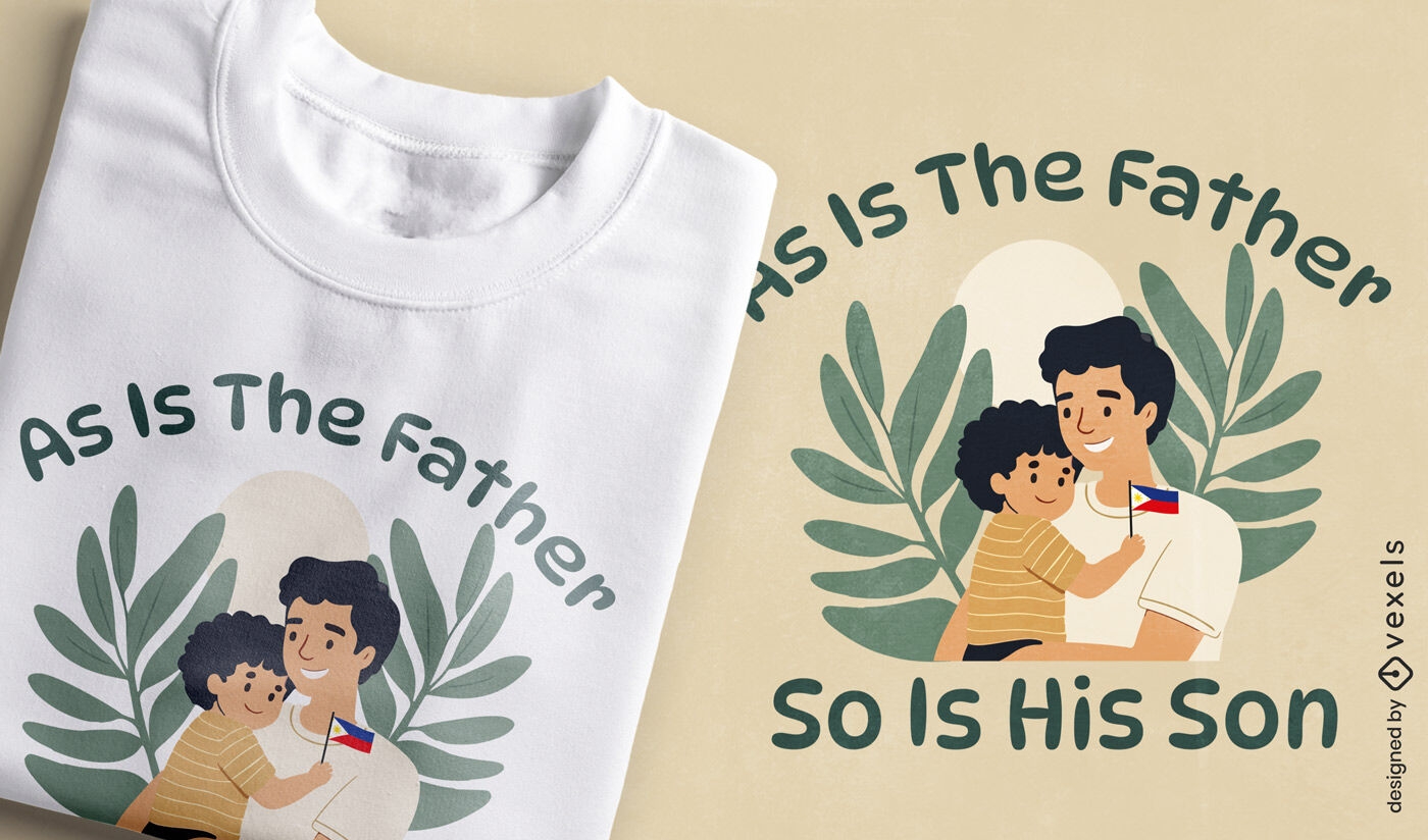 Diseño de camiseta llamativa de padre e hijo.