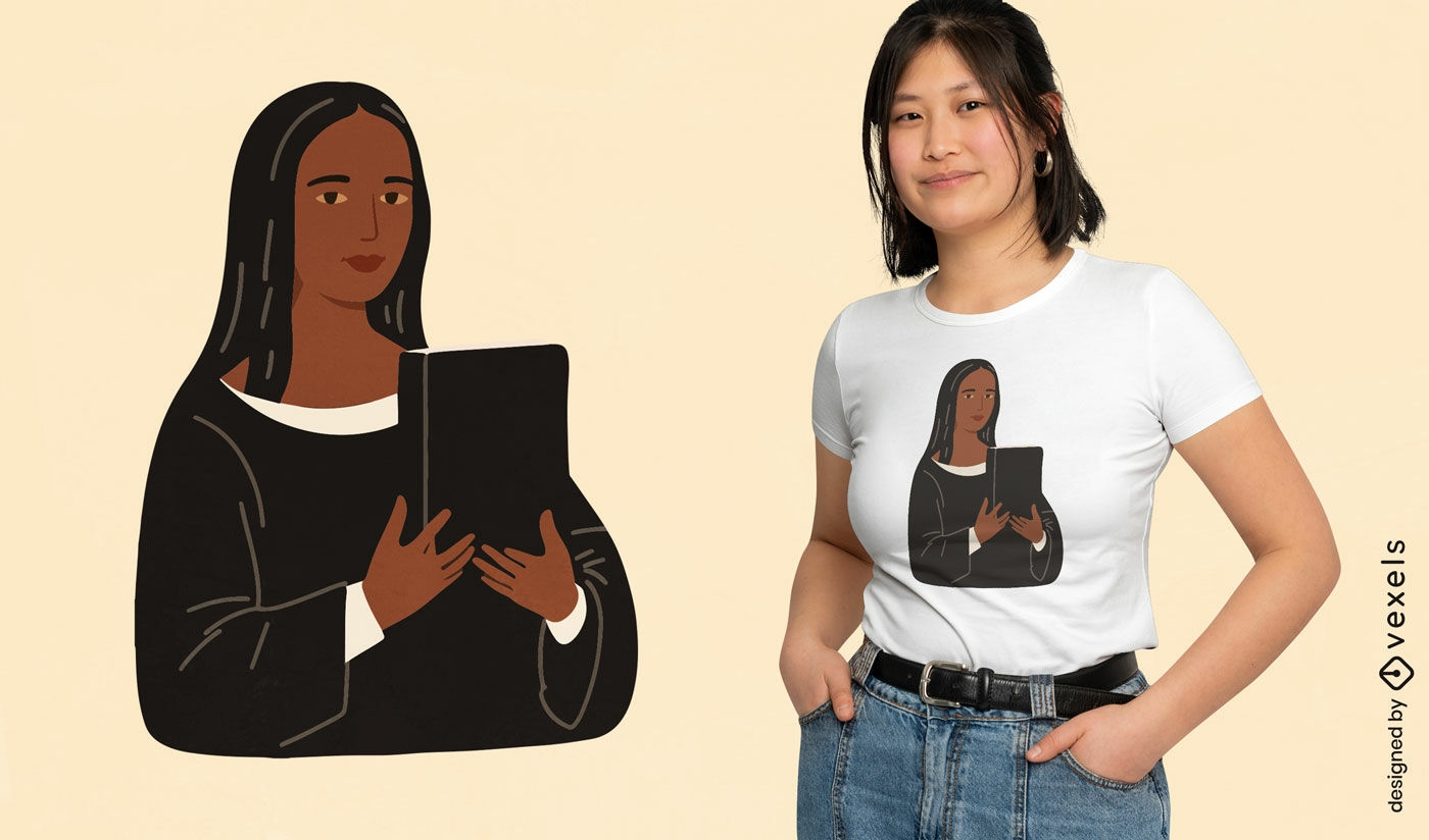 Design icônico de camiseta da Mona Lisa