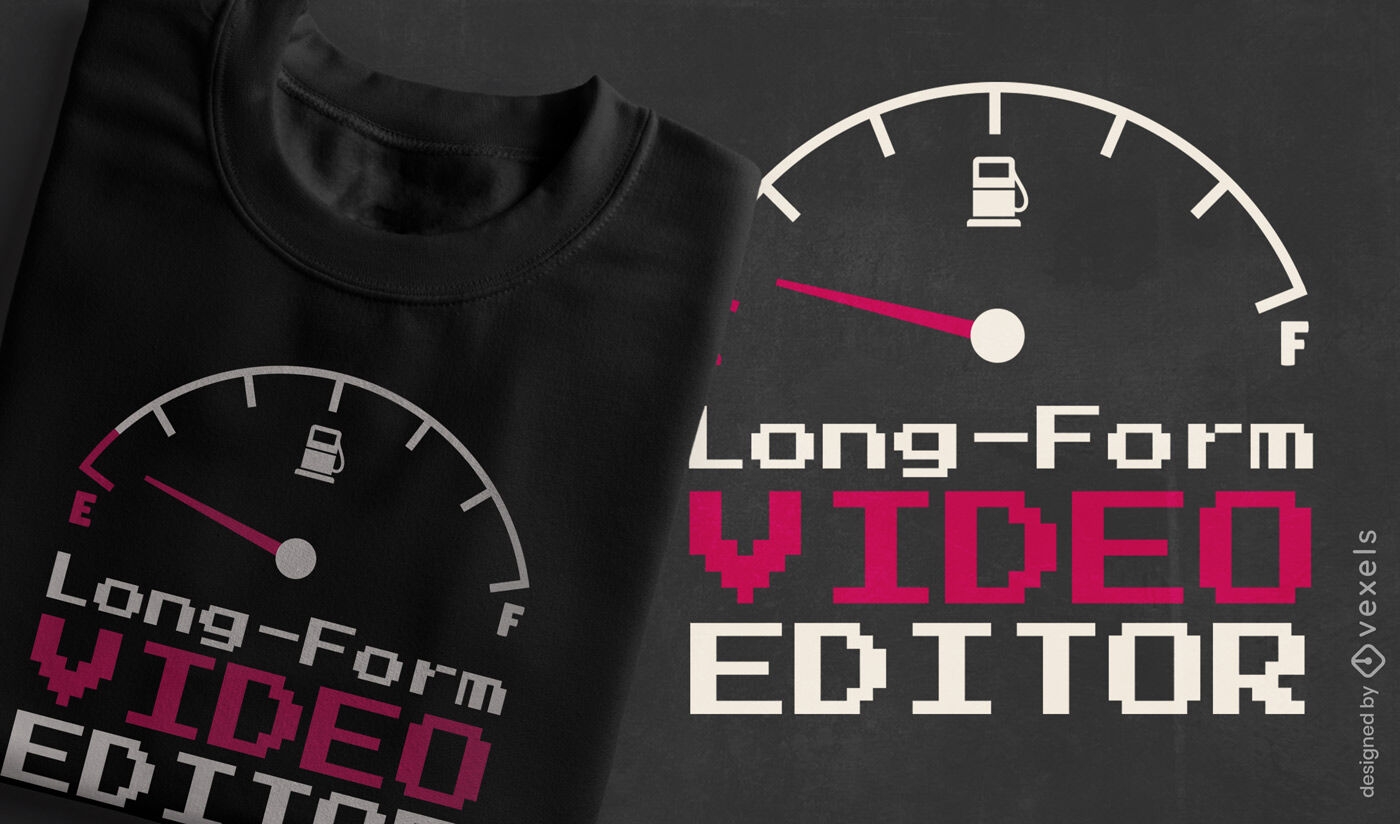 Design de camiseta para editor de vídeo