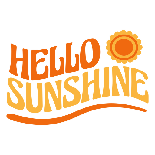 Hello sunshine lettering PNG Design
