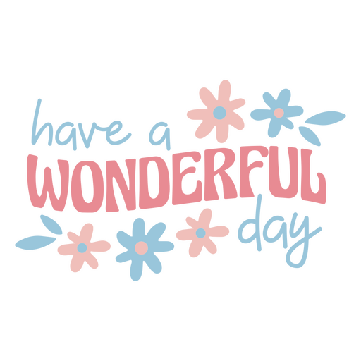 Design de tipografia floral alegre Desenho PNG