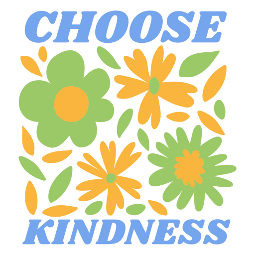 Diseño floral alegre y amable Diseño PNG