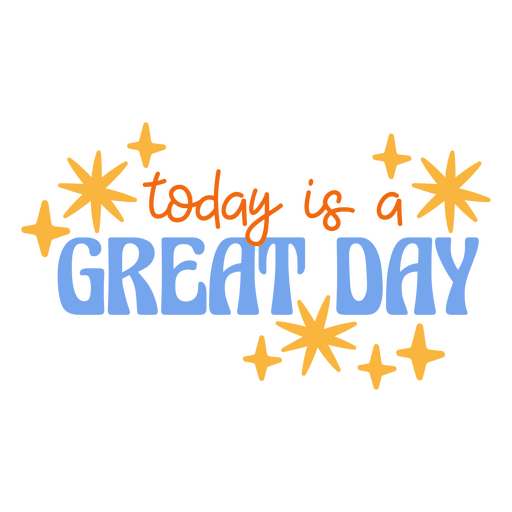 Citação de dia alegre com design de estrelas Desenho PNG