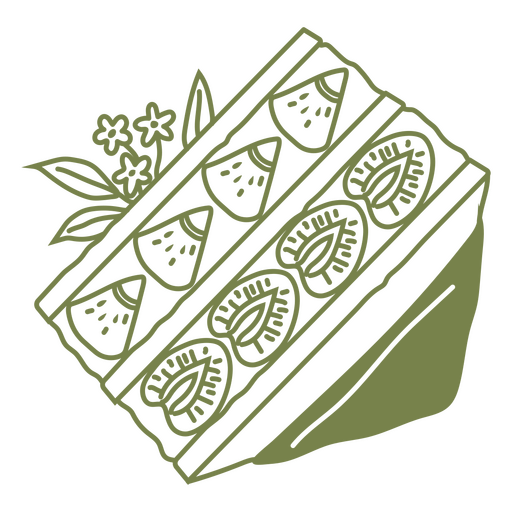 Ilustração elegante de bolo em camadas com flores Desenho PNG