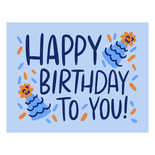 Happy birthday to you! card PNG Design