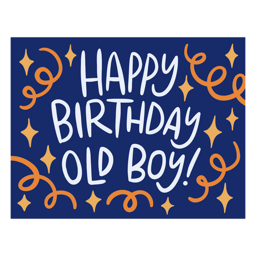 Whimsical birthday card design for boys PNG Design