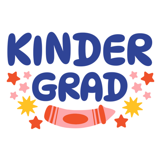 Kinder grad crayon design PNG Design