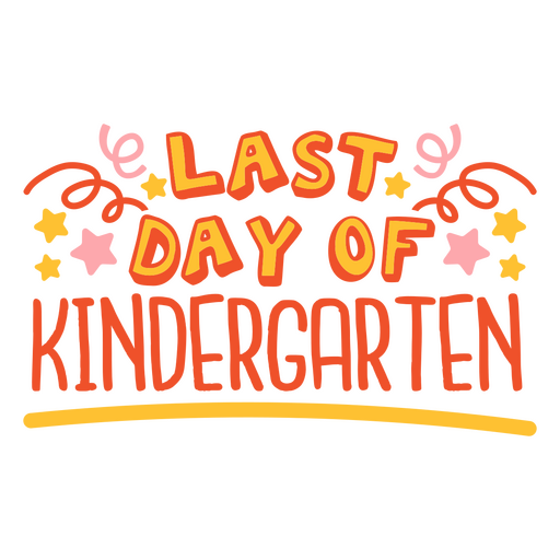 Letzter Kindergartentag PNG-Design