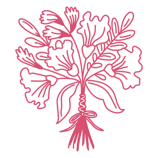 Ilustração de buquê de flores vibrantes Desenho PNG