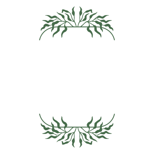 Diseño de borde frondoso inspirado en la naturaleza para impresiones artísticas. Diseño PNG