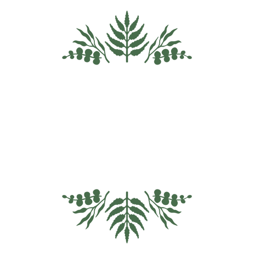 Design elegante de borda verde para decoração de casa Desenho PNG
