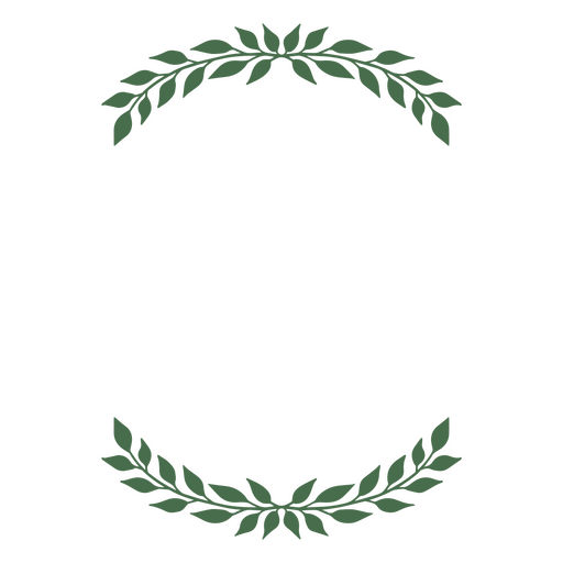 Elegante diseño de borde de follaje verde para un uso versátil. Diseño PNG