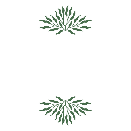 Elegante diseño botánico verde para la decoración del hogar. Diseño PNG