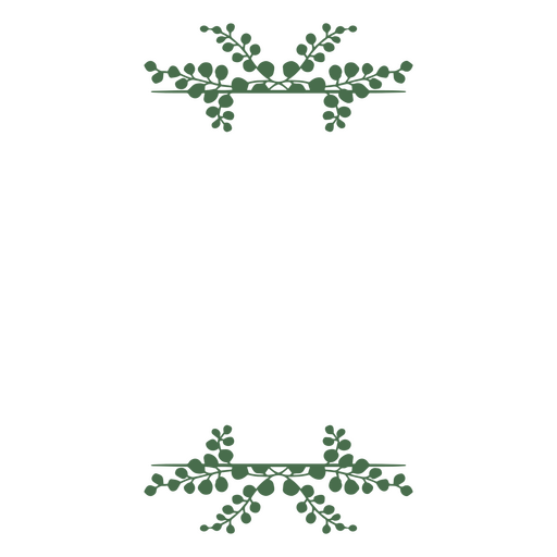 Design moderno de borda de folhas verdes para decoração de casa Desenho PNG