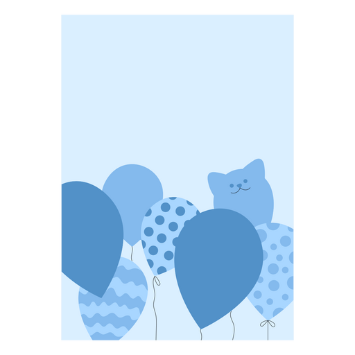 Blue polka dot balloon design PNG Design