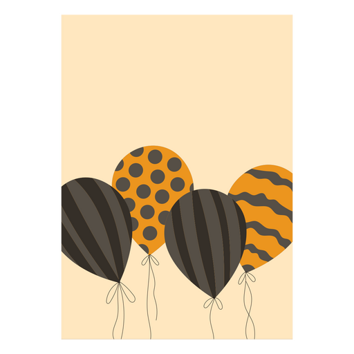 Balloons with different patterns.  PNG Design