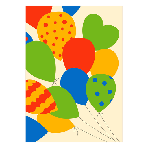 Colorful balloon design PNG Design