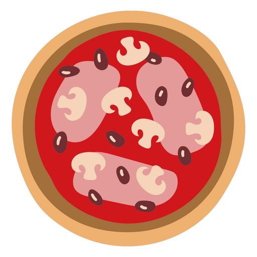 Pizza with pepperoni and cheese PNG Design