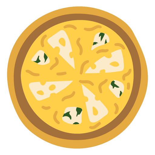 Design de pizza de queijo Desenho PNG