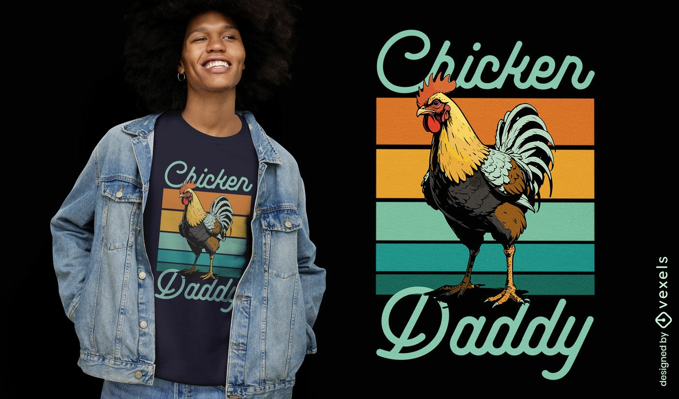 Chicken daddy t-shirt design