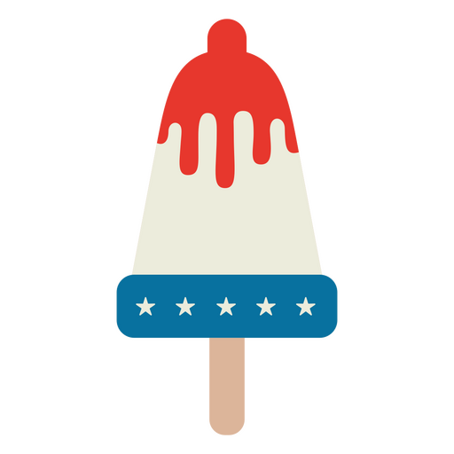 American flag ice cream design PNG Design