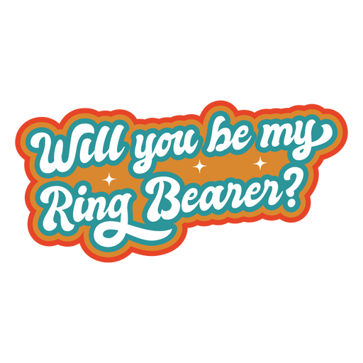 Lustiges Ringträger-Antragsdesign PNG-Design