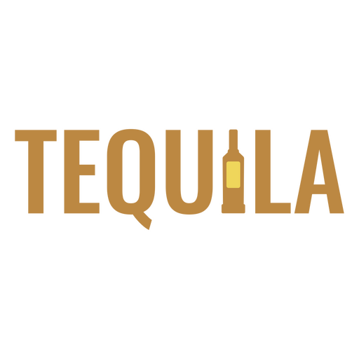 Brown Tequila sign design PNG Design