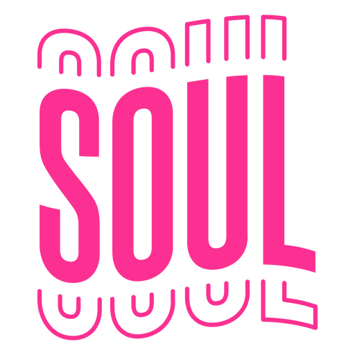 Pink soul lettering PNG Design