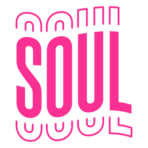 Pink Soul Lettering PNG & SVG Design For T-Shirts