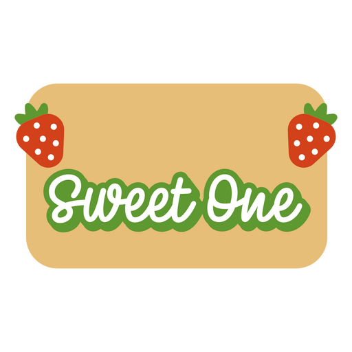 Sweet one strawberry PNG Design