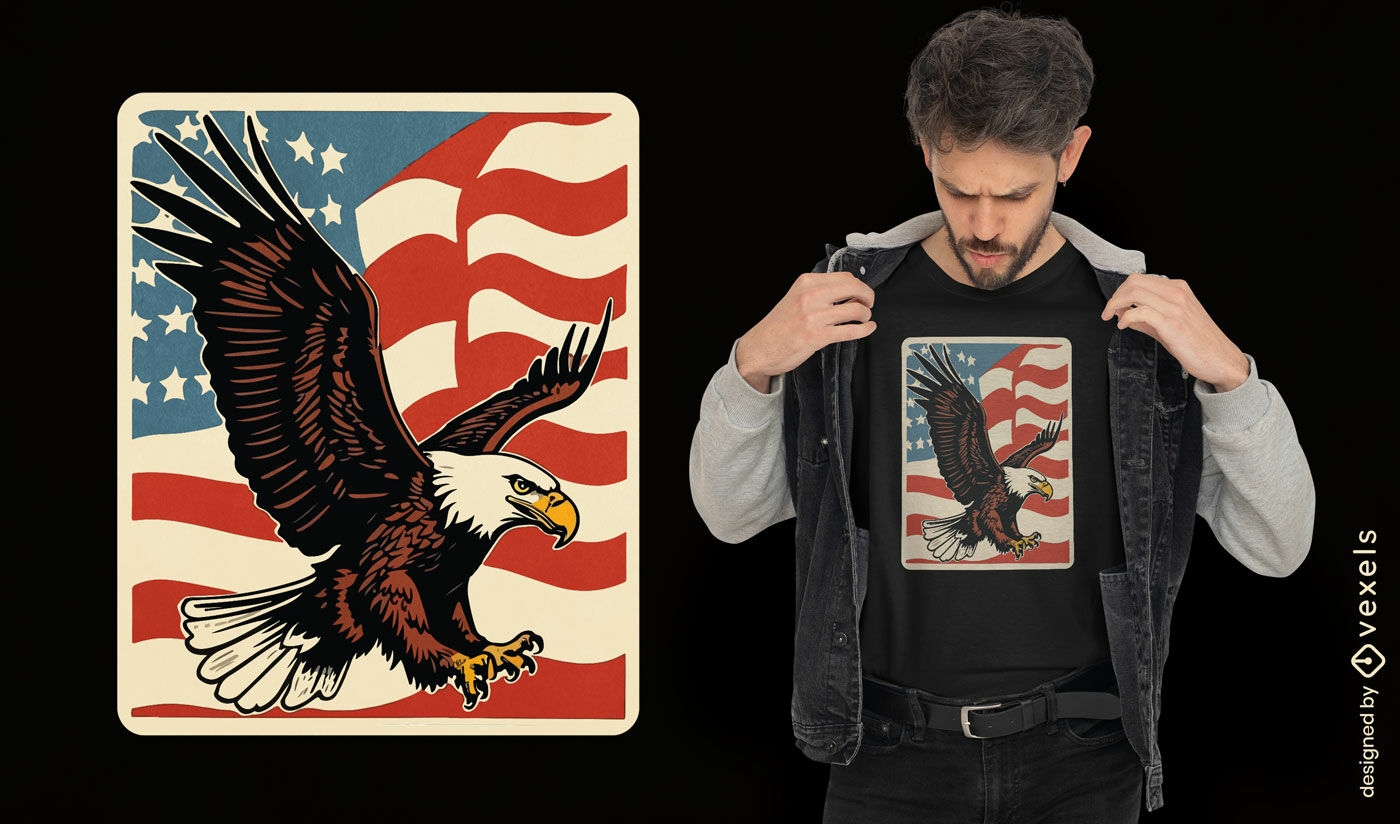 Diseño de camiseta Eagle USA.