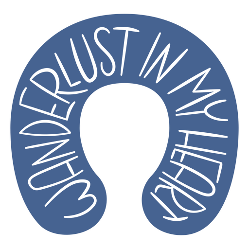 Design gráfico Wanderlust in my heart Desenho PNG