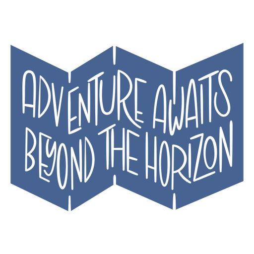 Hinter dem Horizont erwartet Sie ein Abenteuer PNG-Design