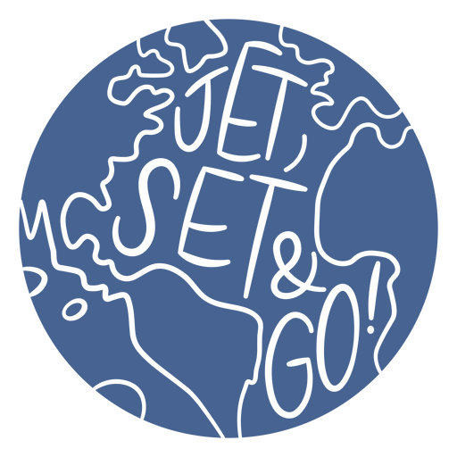Playful travel quote design featuring world map elements PNG Design