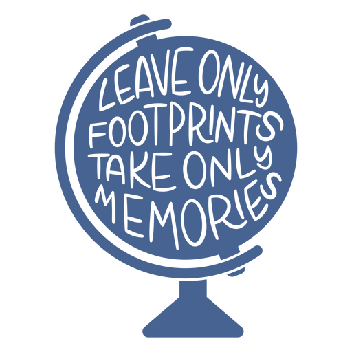 Inspirierendes Reisezitat-Globus-Design PNG-Design