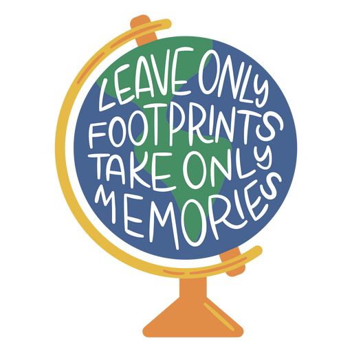 Leave only footprints take only memories design PNG Design