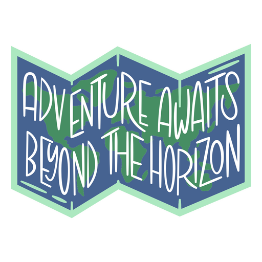 Diseño de mapa de aventuras lúdico con cita inspiradora. Diseño PNG