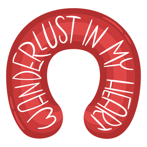 Verspieltes Fernweh-Herz-Design PNG-Design