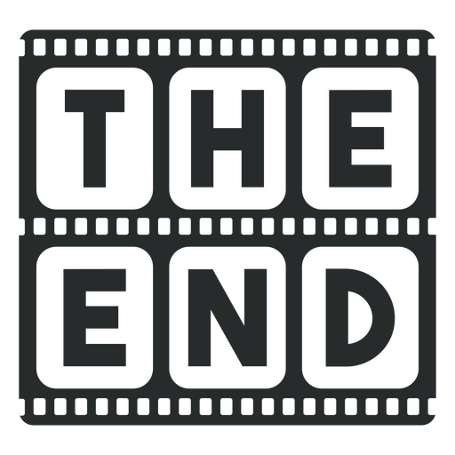 The end movie film PNG Design