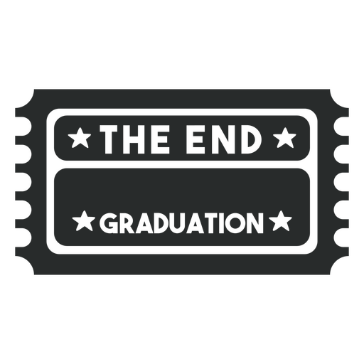 Design de ingresso de formatura com mensagem comemorativa Desenho PNG