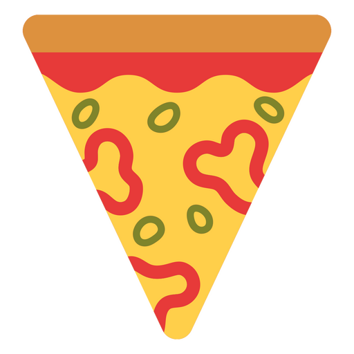 Design gráfico de fatias de pizza coloridas Desenho PNG
