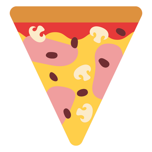 Design gráfico de fatia de pizza estilizada para vestuário Desenho PNG
