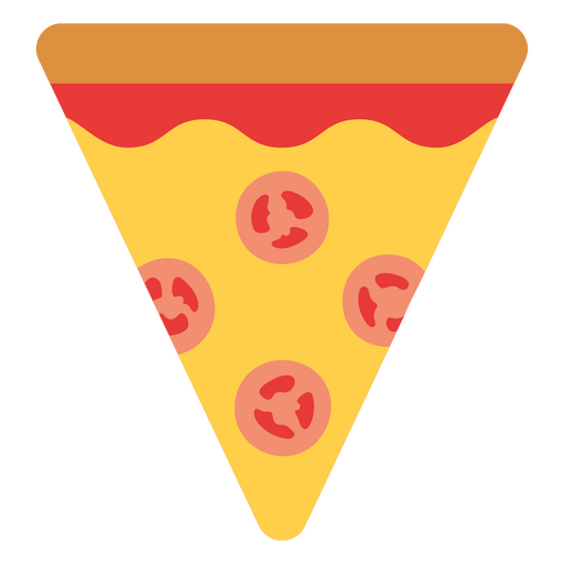 Pizza with tomato and cheese PNG Design