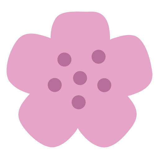 Pink and purple flower design PNG Design